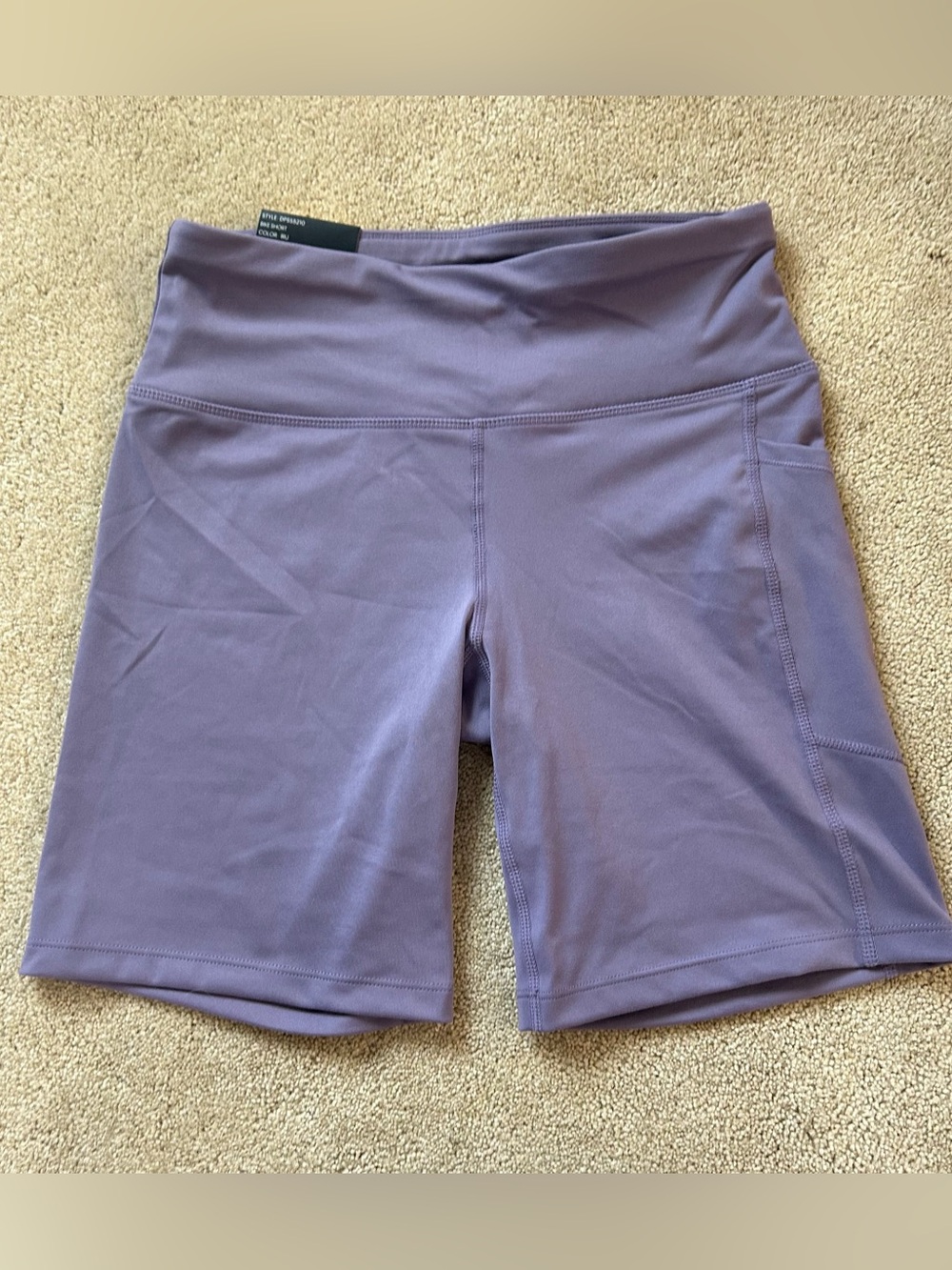 DKNY Bike Biker Shorts Womens Medium Plum IRU 7" Inseam NEW Pocket